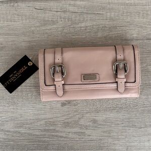 Tignanello wallet double-buckle Light Blush Pink full size Card Holder New